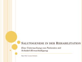 Salutogenese in der Rehabilitation