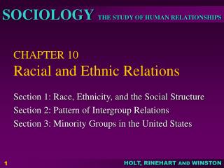 CHAPTER 10 Racial and Ethnic Relations