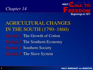 AGRICULTURAL CHANGES IN THE SOUTH (1790–1860)