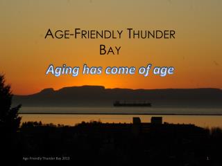 Age-Friendly Thunder Bay