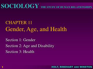 CHAPTER 11 Gender, Age, and Health