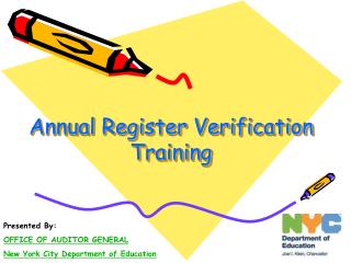 Annual Register Verification Training