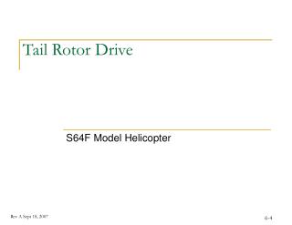 Tail Rotor Drive