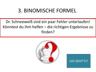 3. BINOMISCHE FORMEL