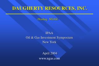 DAUGHERTY RESOURCES, INC.