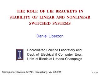 THE ROLE OF LIE BRACKETS IN STABILITY OF LINEAR AND NONLINEAR SWITCHED SYSTEMS