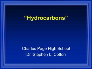 “Hydrocarbons”