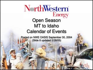 Open Season MT to Idaho Calendar of Events