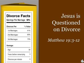 Jesus is Questioned on Divorce