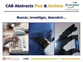 CAB Abstracts Plus “¿Te gusta investigar? ”