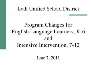 Lodi Unified School District