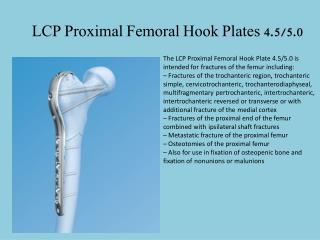 LCP Proximal Femoral Hook Plates 4.5/5.0