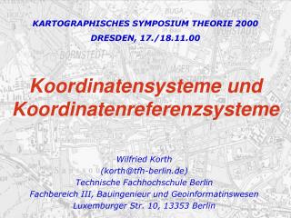 Koordinatensysteme und Koordinatenreferenzsysteme