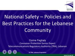 National Safety – Policies and Best Practices for the Lebanese Community