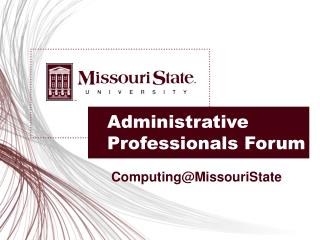 Administrative Professionals Forum