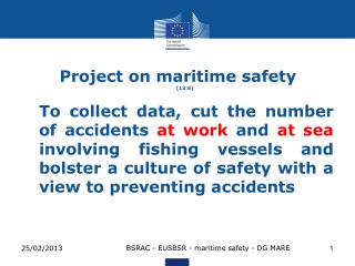Project on maritime safety (13.6)