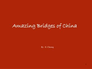 Amazing Bridges of China