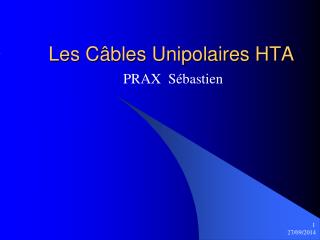Les Câbles Unipolaires HTA