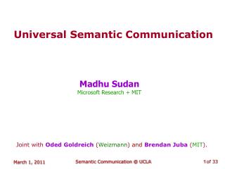 Universal Semantic Communication