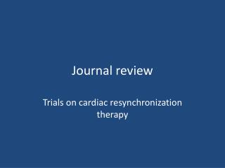 Journal review