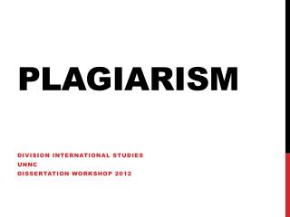 Plagiarism