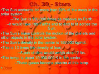 Ch. 30 - Stars