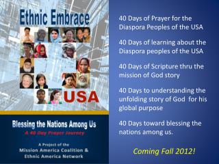 40 Days of Prayer for the Diaspora Peoples of the USA