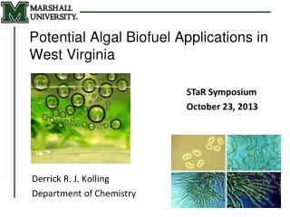 Potential Algal Biofuel Applications in West Virginia