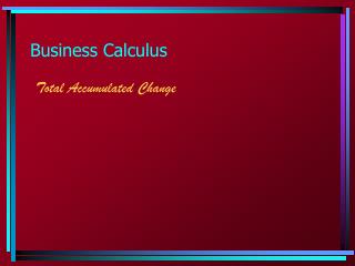 Business Calculus