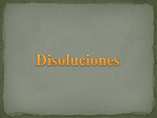 Disoluciones