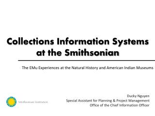 Collections Information Systems at the Smithsonian