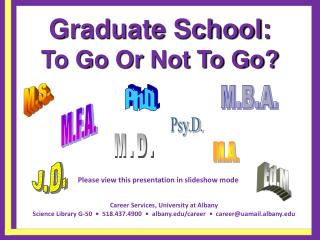 Graduate School: To Go Or Not To Go? Not To Go?