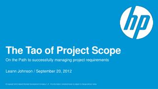 The Tao of Project Scope