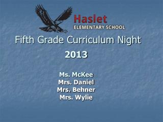 Fifth Grade Curriculum Night