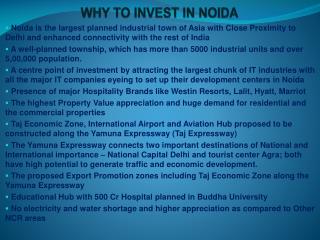 WHY TO INVEST IN NOIDA