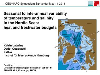 ICES/NAFO Symposium Santander May 11 2011