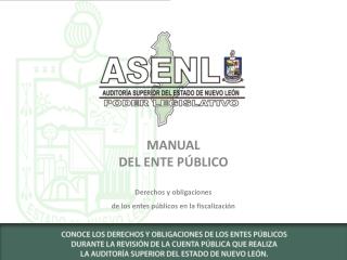 MANUAL DEL ENTE PÚBLICO Derechos y obligaciones de los entes públicos en la fiscalización