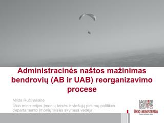 Administracinės naštos mažinimas bendrovių (AB ir UAB) reorganizavimo procese