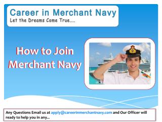 How to Join Merchant Navy