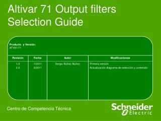 Altivar 71 Output filters Selection Guide