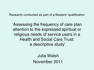Julia Walsh November 2011