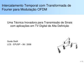 Intercalamento Temporal com Transformada de Fourier para Modulação OFDM