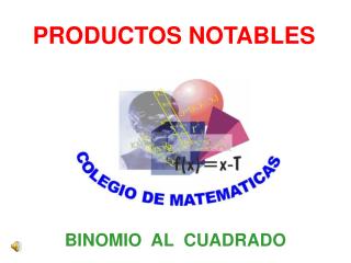 PRODUCTOS NOTABLES