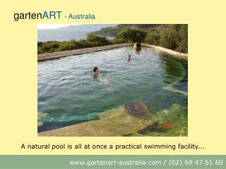 A natural pool is all at once a practical swimming facility...