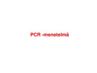 PCR -menetelmä