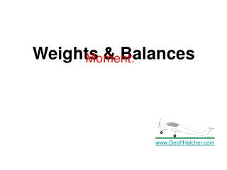 Weights &amp; Balances