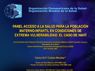 Organización Panamericana de la Salud– Organización Mundial de la Salud