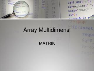 Array Multidimensi