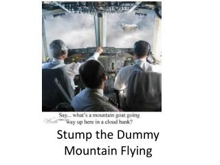 Stump the Dummy Mountain Flying