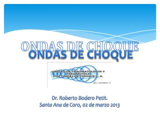 ONDAS DE CHOQUE